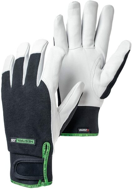 Hestra Kobolt Winter Flex Gloves, Black & White - Size Small