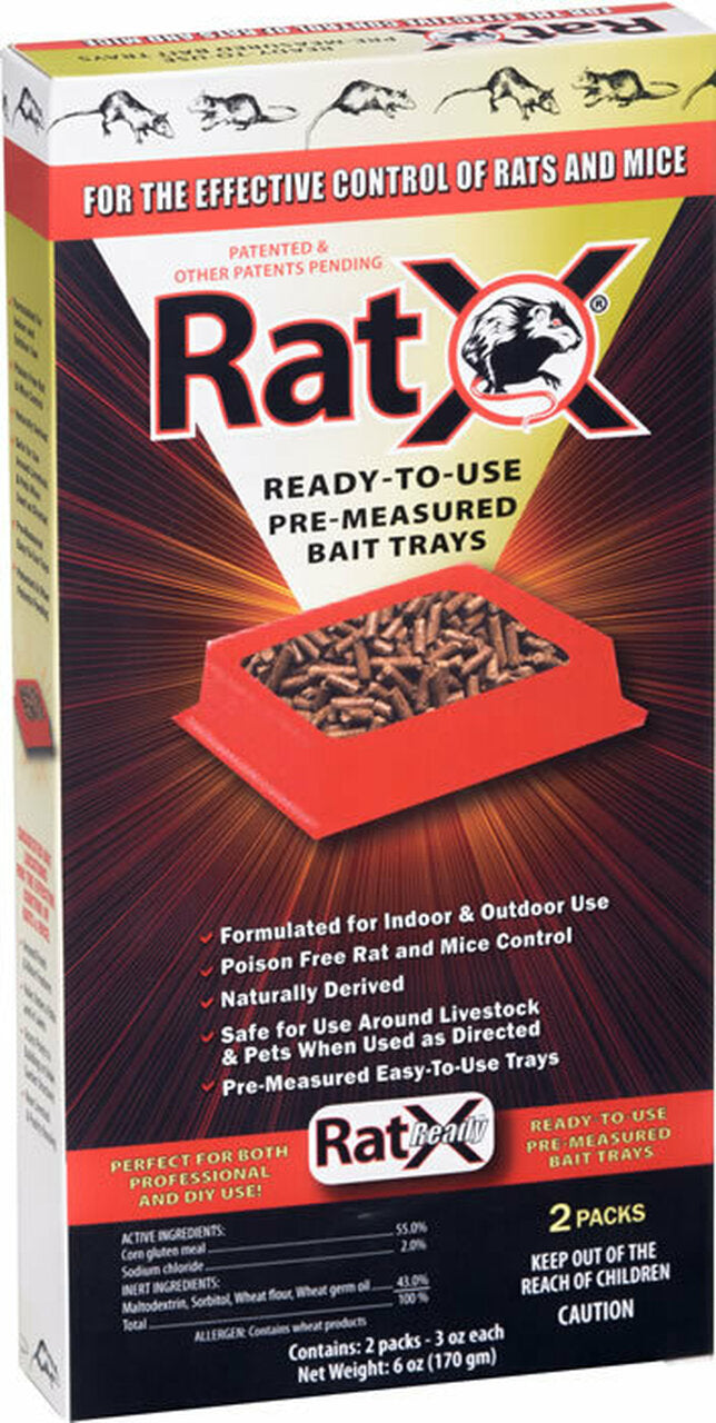 RatX Ready to Use Trays Rat and Mouse Killer 2 Pack