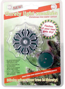 Green Thirsty Light Battery Operated Blinking Snowflake Christmas Tree Water Sensor