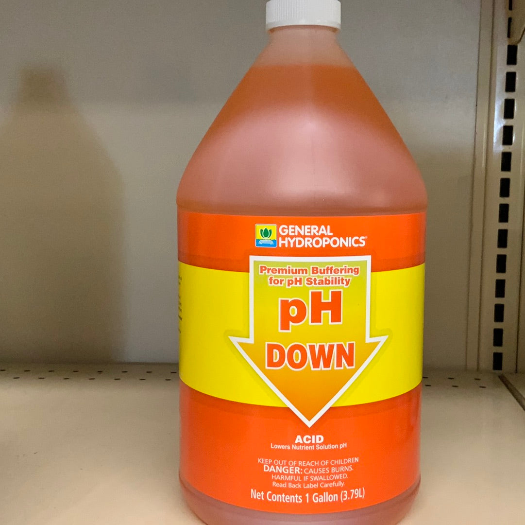 General Hydroponics pH Down Liquid Premium Buffering For Stability, 1-Gallon