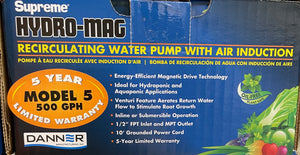 Surpreme Hydro-Mag Recirculating Water Pump with Air Induction 500 GPH