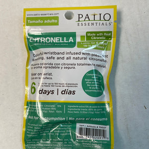 Patio Essentials Citronella Wristbands Adult Size