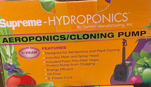 Danner Supreme Hydroponics Aeroponics/Cloning pump