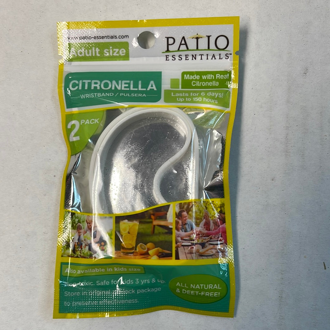 Patio Essentials Citronella Wristbands Adult Size