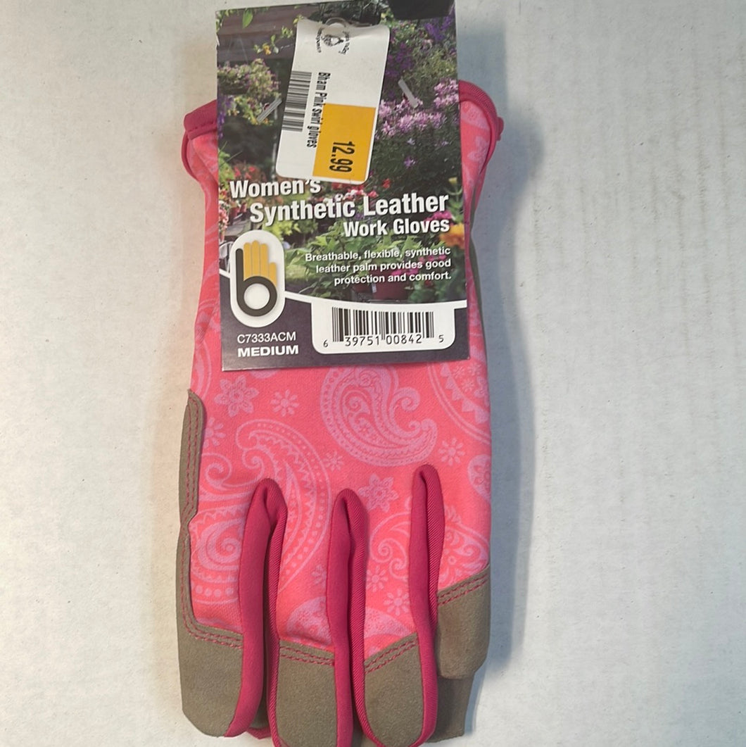 Women's Size Medium Synthetic Leather Work Gloves