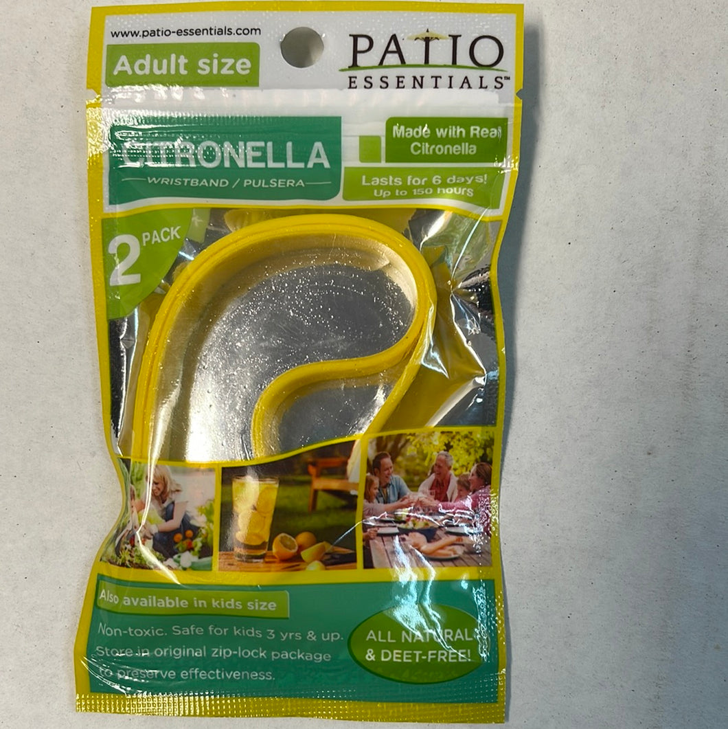 Patio Essentials Citronella Wristband Adult Size