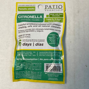 Patio Essentials Citronella Wristband Adult Size